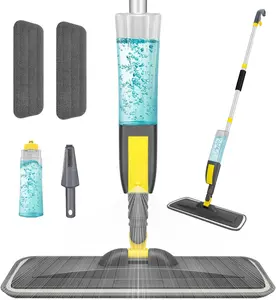 Microfiber Spray Mop: 400ml Refillable, 2 Pads, Dry/Wet Use, For All Floors, Home & Commercial Vinyl