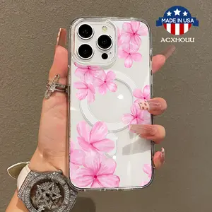 Soft Girl Magnetic Case for iPhone11/12/13/14/15/16/promax, Poetic Flower Group Lightweight, Drop-Proof, MagSafe Compatible | Perfect for Teen Girls