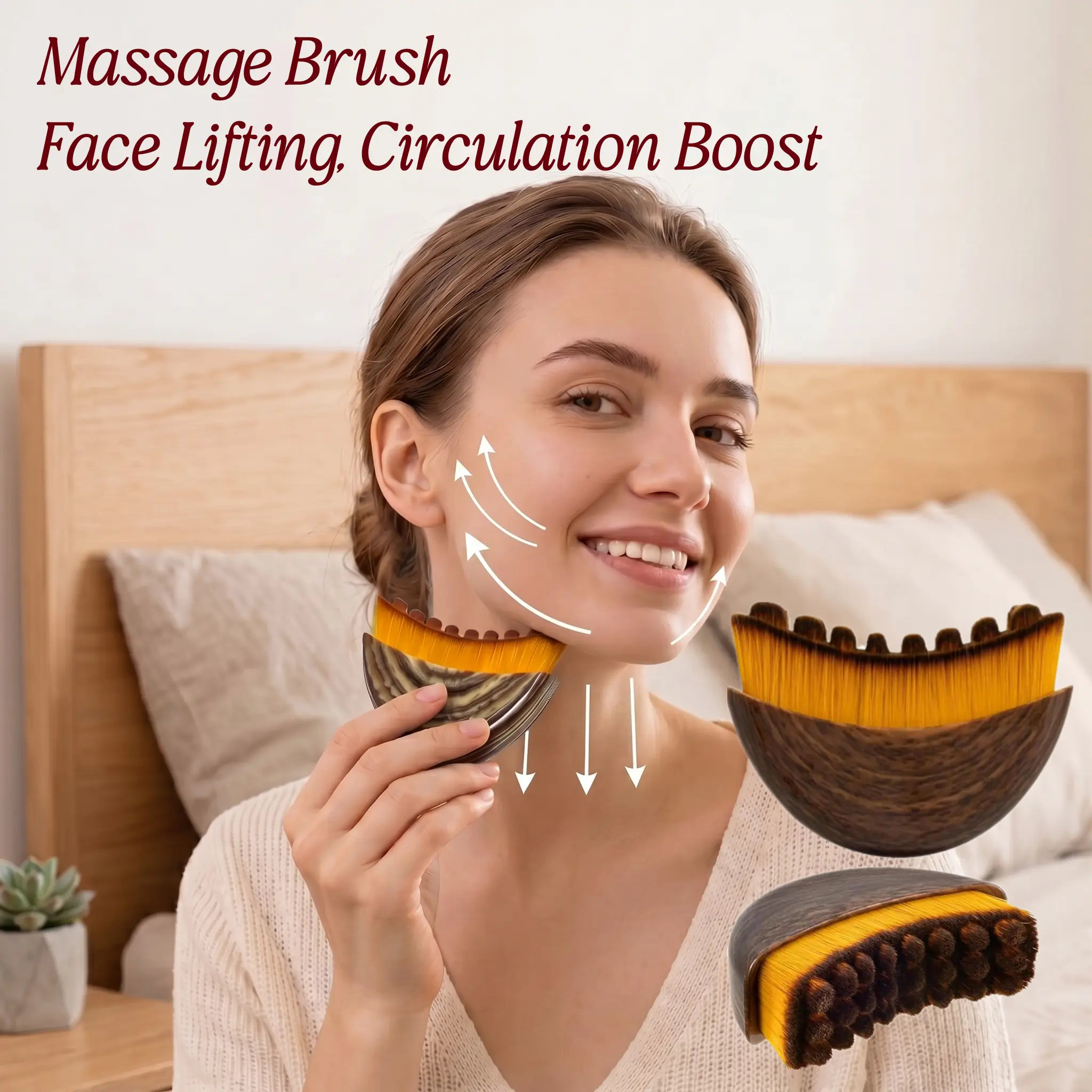 2-Pack Facial Roller & Jawline Massager, Ergonomic Beauty Tool for Adults – Chin Sculpting, Face Lifting, Stress Relief, Face Brushing, Precise Fit for All Skin Types, 6cm×8cm
