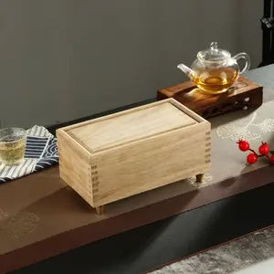 Multifunctional Storage Box, Wooden Tea Container, Tea Box With Lid, Pull-Out Design, High-End Gift Box, Teabag Holder, Jewelry Box
