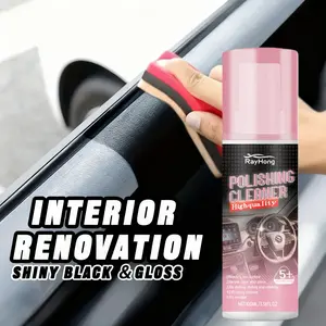 Car Interior Polishing Cleaner, Deep Shine and Brighten Dashboard, Bumper, Seats, Plastic Parts Repair, Long-Lasting Protection, Car Cleaning Agent