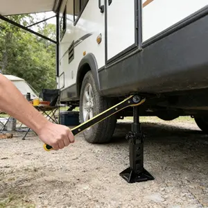 Universal car jack labor-saving wrench: extended joystick+ratchet structure, 1-piece car tire changing tool, a good helper for emergency car maintenance