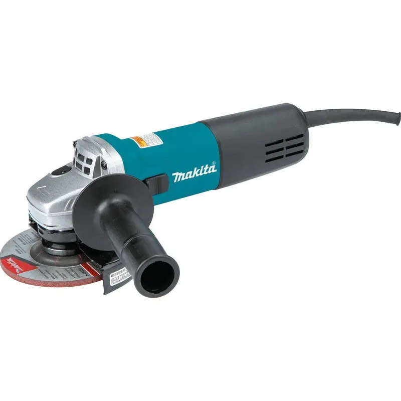 Makita 9557NB-R 4.5-in Angle Grinder, AC/DC Switch, Cutting Tool for Metal/Masonry, Equipped with Side Handle & Ergo Grip