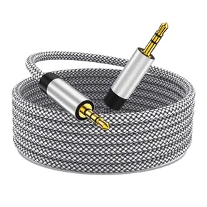 3.5mm Nylon Braided Aux Cable 3FT, Audio Auxiliary Input Adapter Male to Male Cord for Headphones, Car, Home Stereos, Speaker, iPhone, iPad, iPod, Echo & More