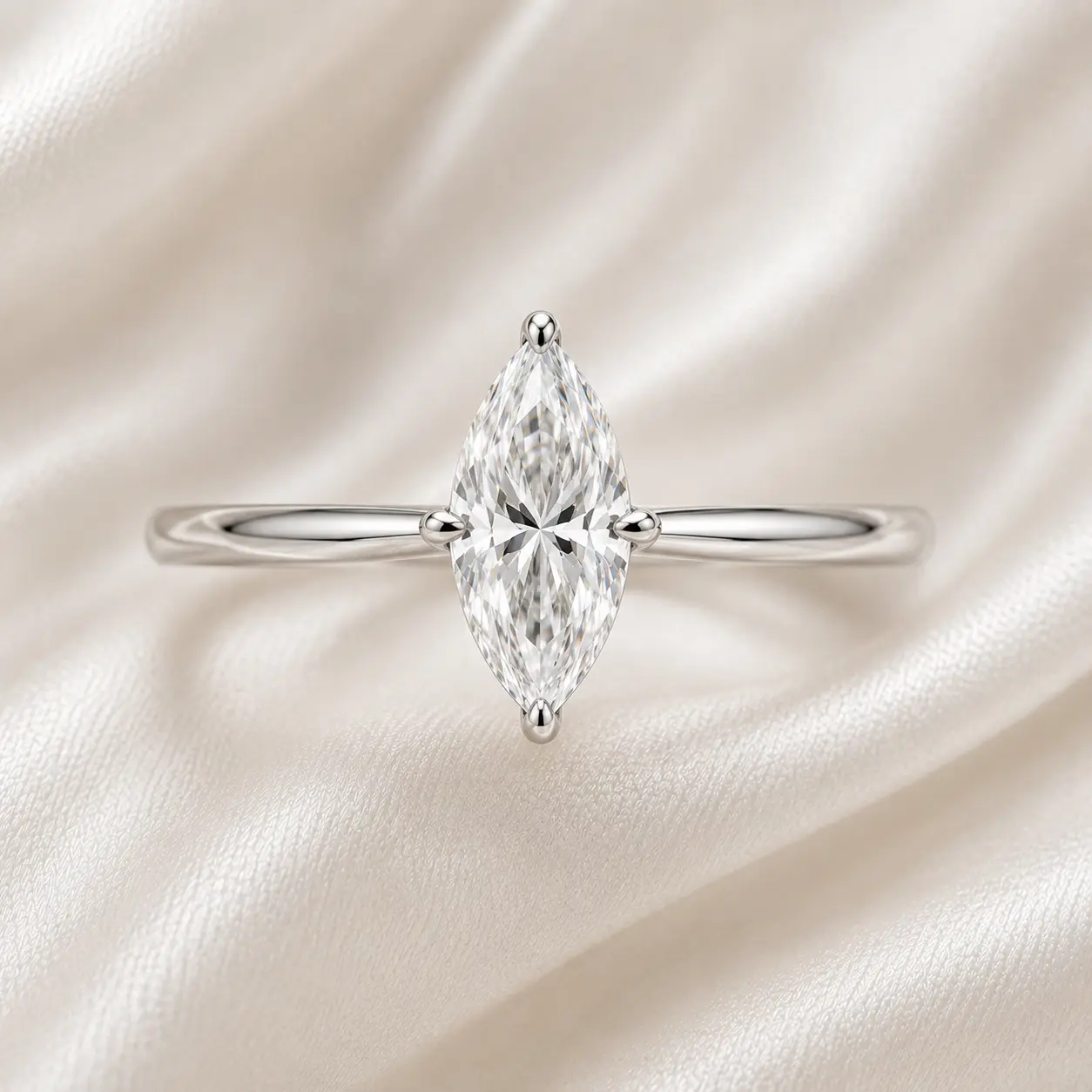 Solitaire Marquise Engagement Ring