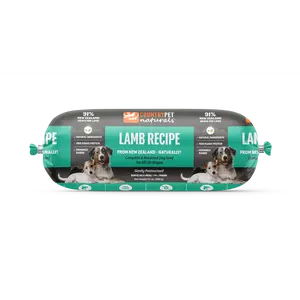 New Zealand Grass-Fed Lamb Frozen Dog Food - 1.5lb Rolls (8 Rolls Per Case)