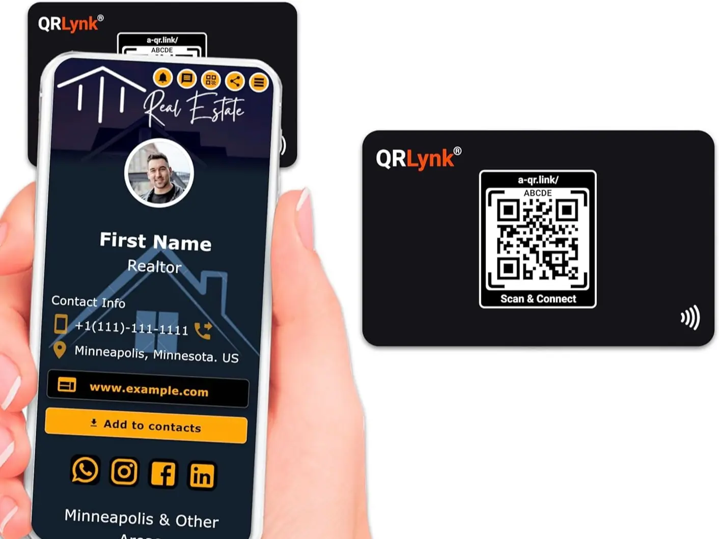Business Card - Digital Business Profile- NFC Networking Card- Freelancers, Bio Link, URL redirect - iPhone & Android - No Subscription, No Fee