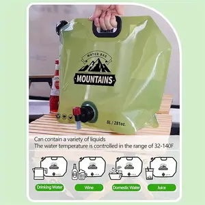 Ultra-Thick Foldable Water Bag  Tap Leak Proof Reusable for Beverages Hiking Essentials