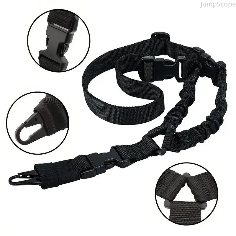Tactical Single Point Gun Harness, Adjustable Camouflage Diagonal Strap, Durable Outdoor Carry Belt for Men Women CS Shooting Tactical Activities