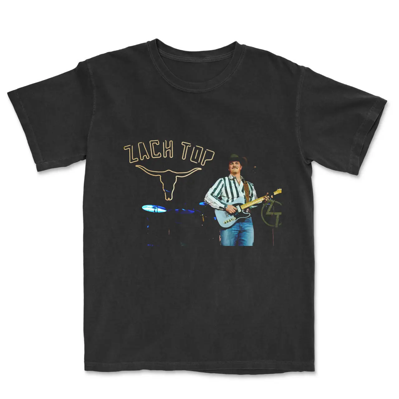 Vintage Zach Graphic Tee, Zach Casual Merch, 80's Country Music Shirt, Graphic Tee, Gift T-shirt ,Unisex Cotton Top Menswear Womenwear Streetwear Cotton Comfort Shortsleeve Casual