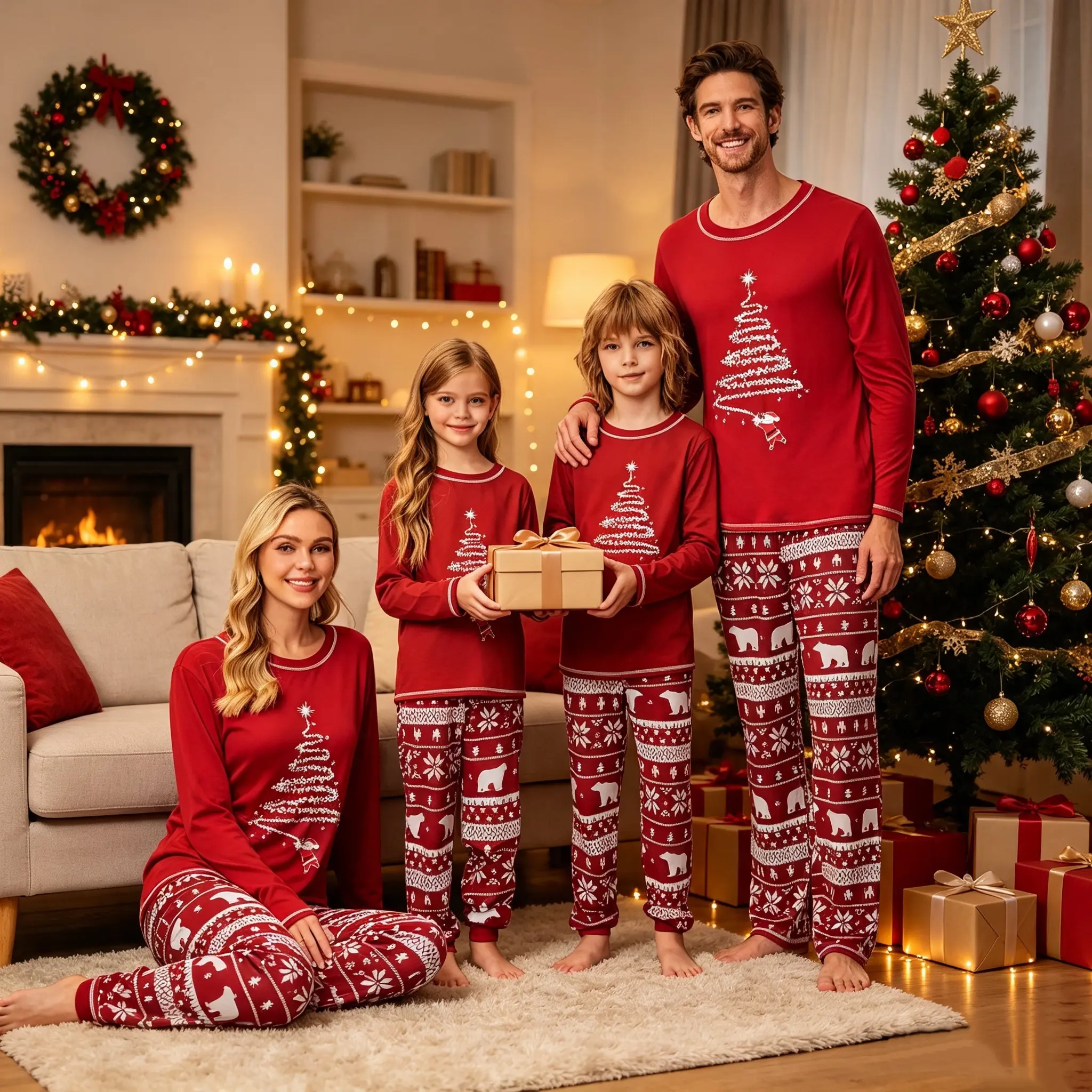 Matching Family Sets Christmas Pajamas Set Xmas PJS Sleepwear Soft Christmas Matching Jammies