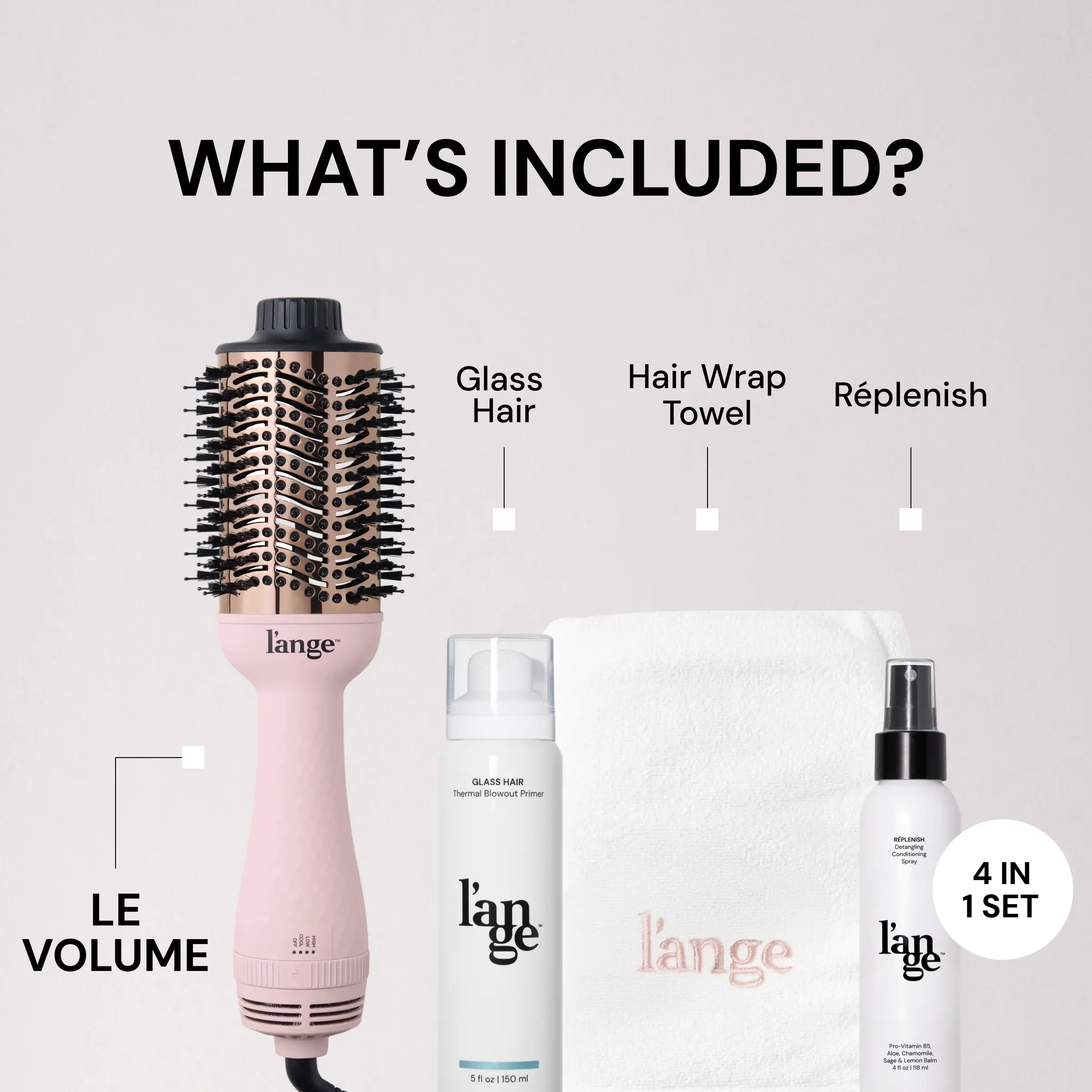 Blow All Out - Blush 75mm / White Towel