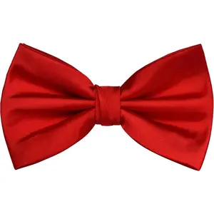 Mens Solid Color Adjustable Pre-tied Bow Tie for Men Wedding