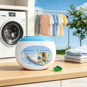 4-in-1 Power Formula Laundry Pods with Fabric Softener for HE & Standard Washers Deep-Cleaning Action Removes Stains & Odor Mess-Free Use 30 Packs