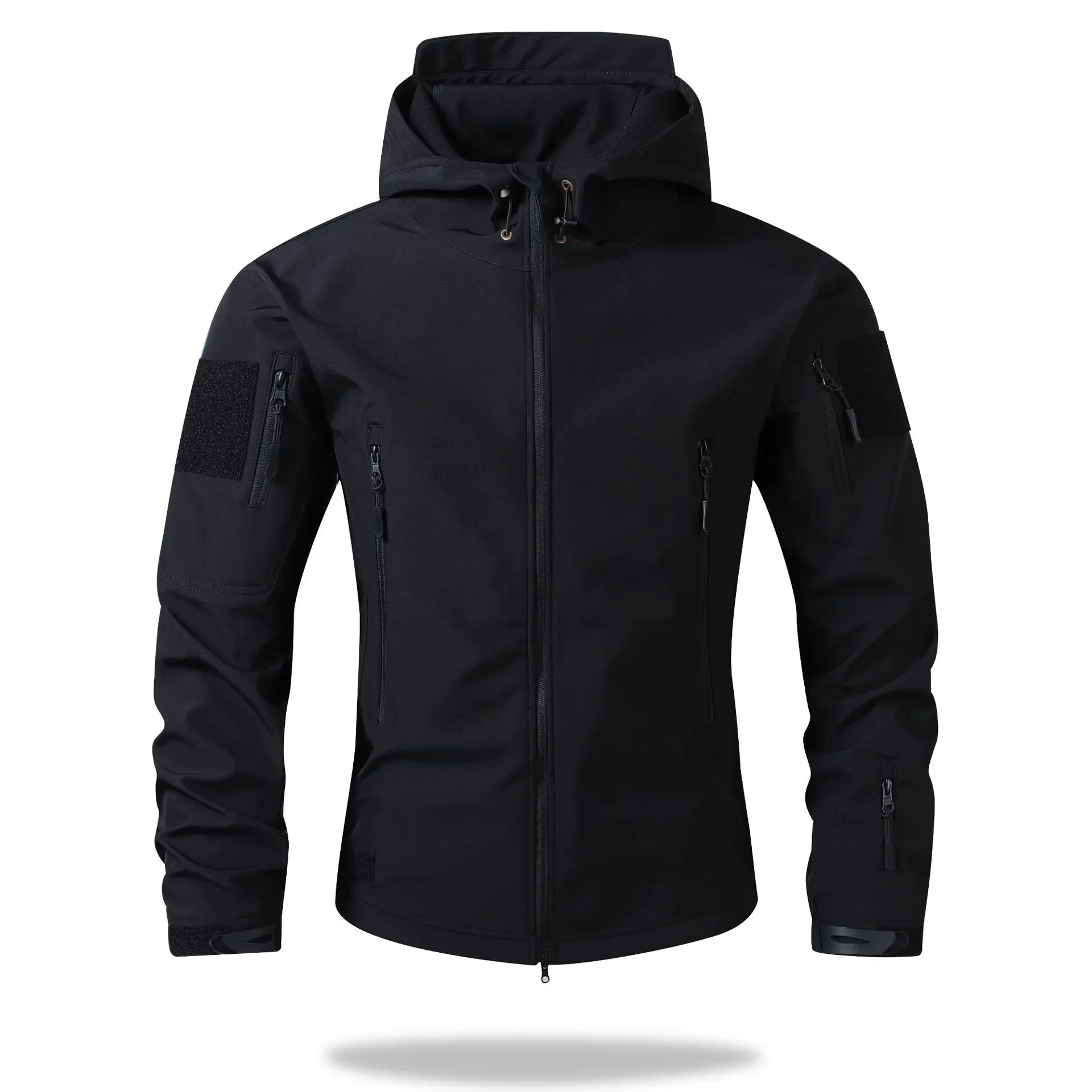 Velvet solid color black [hooded windpro