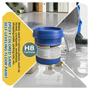 DIY Epoxy Floor Coating Kit with Color Sand, Quick Dry Paint for a Textured Finish on Concrete, Tile, Bathroom & Balcony Floors