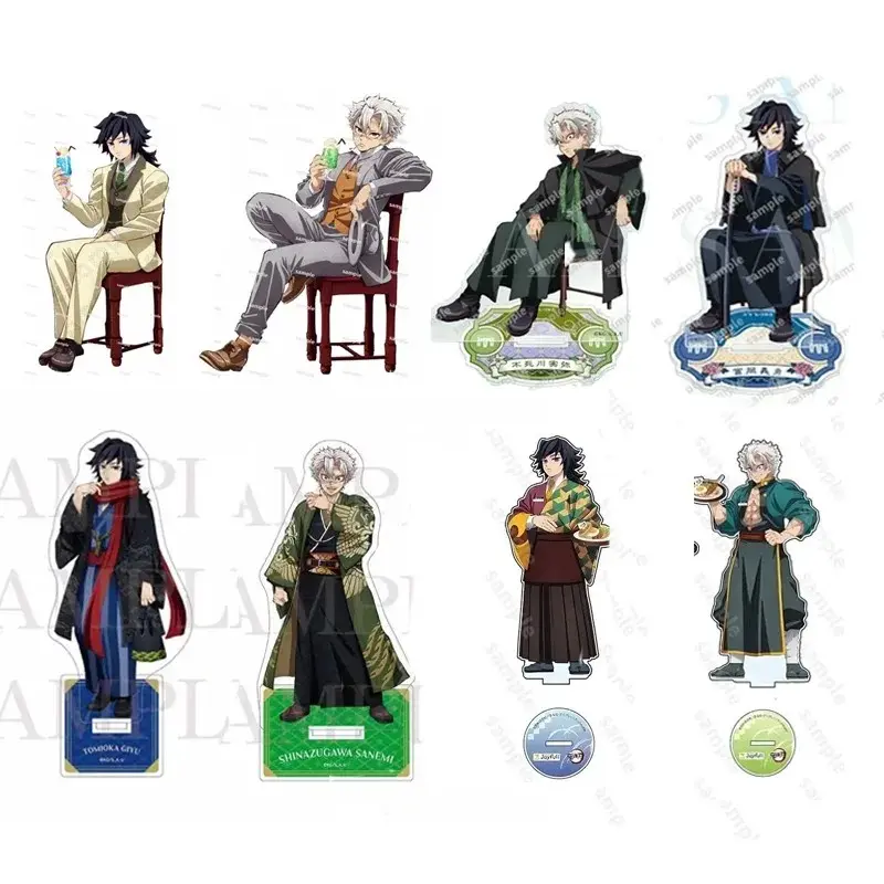 Demon Slayer: Kimetsu No Yaiba Kamado Tanjirou-Shinazugawa Sanemi Acrylic Stand Figure, Anime Peripheral Desktop Ornament, Home Supplies Festive Party Gift