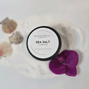 Rainbow & Soul Candle Co.  6 Ounce Scented Soy Candle Tin Home Decor Aroma Fragrance Clean Fresh Ornament Perfume Decoration