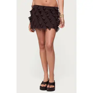 Edikted Women's Clare Chiffon Ruffled Mini Skirt - Multicolor