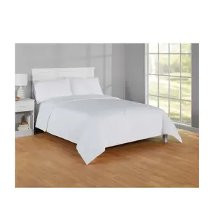 Reversible Microfiber Comforter White Full Queen Unisex All Season Bedding for Comfort and Style