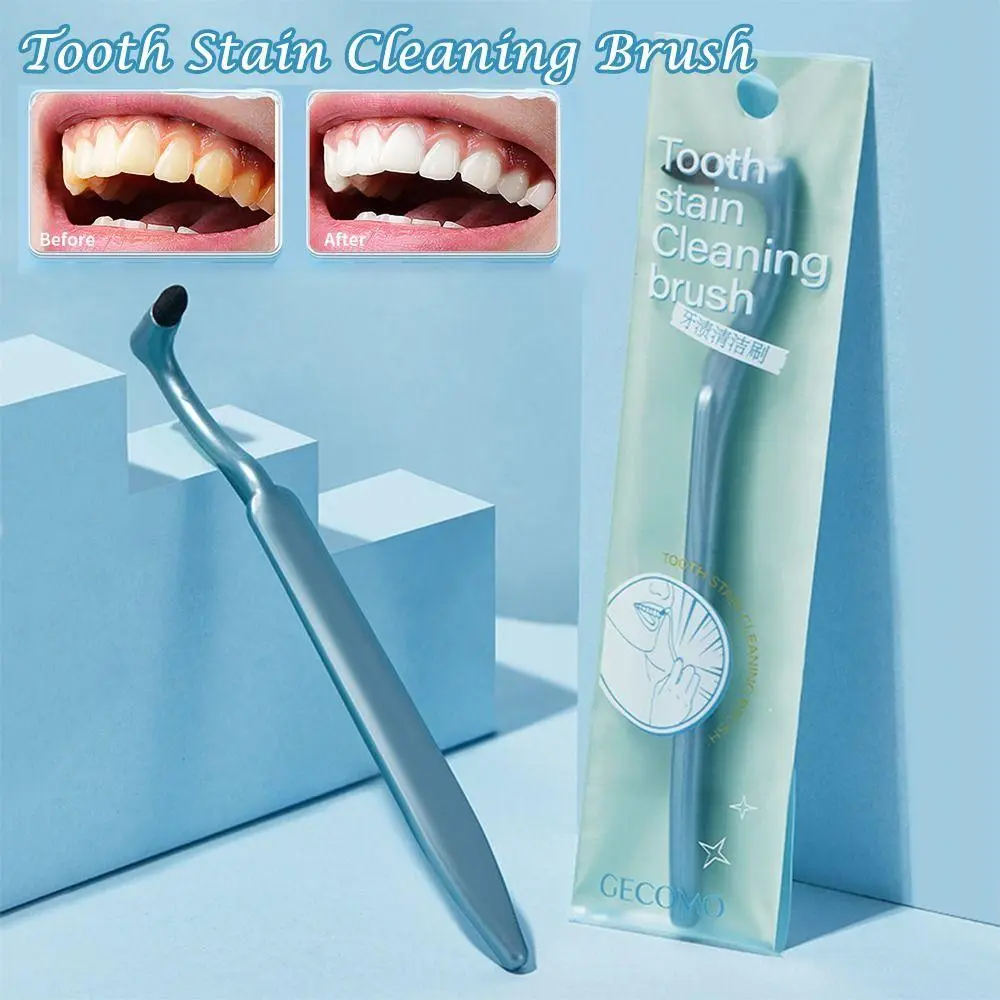 Portable L-shaped Tooth Stain Cleaning Brush Manual Hard Bristle Toothbrush Tartar Remover for Clean Gums Mouth