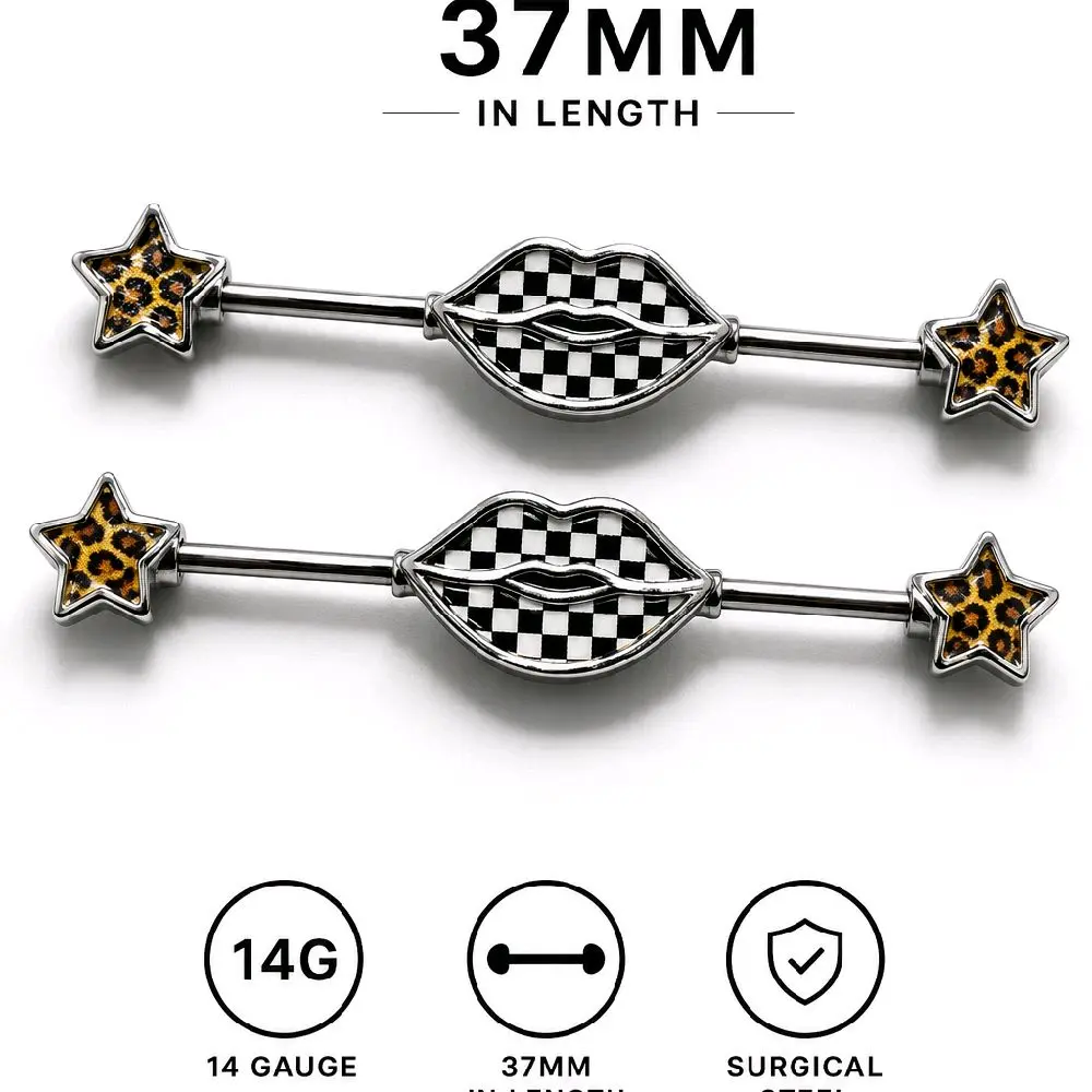 Checkers & Cheetah Industrial Ear Bar