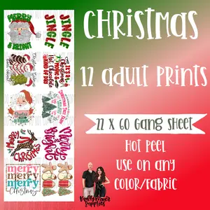 Christmas #1 Gang Sheet, 22 x 60