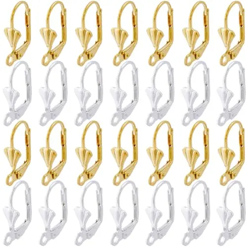 1 Box 100Pcs Shell Shaped Leverback Earr