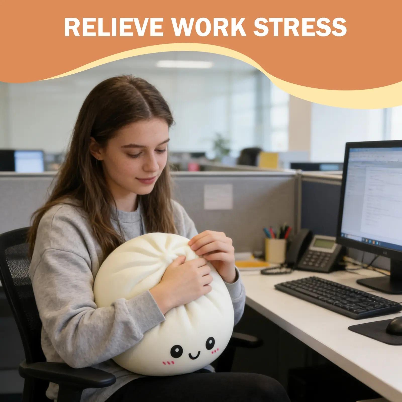 Giant Glitter Rainbow Dumpling Squishy | Ultra Soft Slow Rebound Fidget Toy, Anxiety Relief Decompression Gift for Kids & Adults