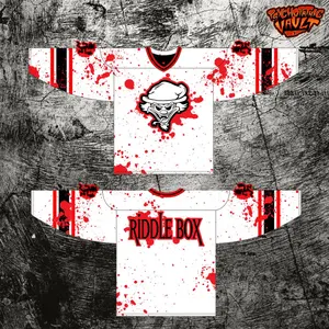 Riddle Box Blood Splatter Hockey Jersey, All Over Print Hockey Shirt for Men and Women, Gift for ICP Juggalo Fan