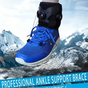 Adjustable ankle brace support for sports, walking, and everyday activities with a tractor-style footrest. Healthcare