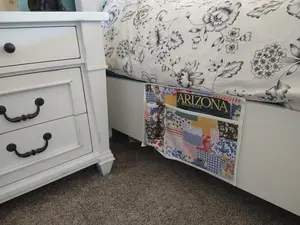 Bedside Storage Pocket Organizer - Bedside Caddy for Books, Remotes, Phones, Glasses...