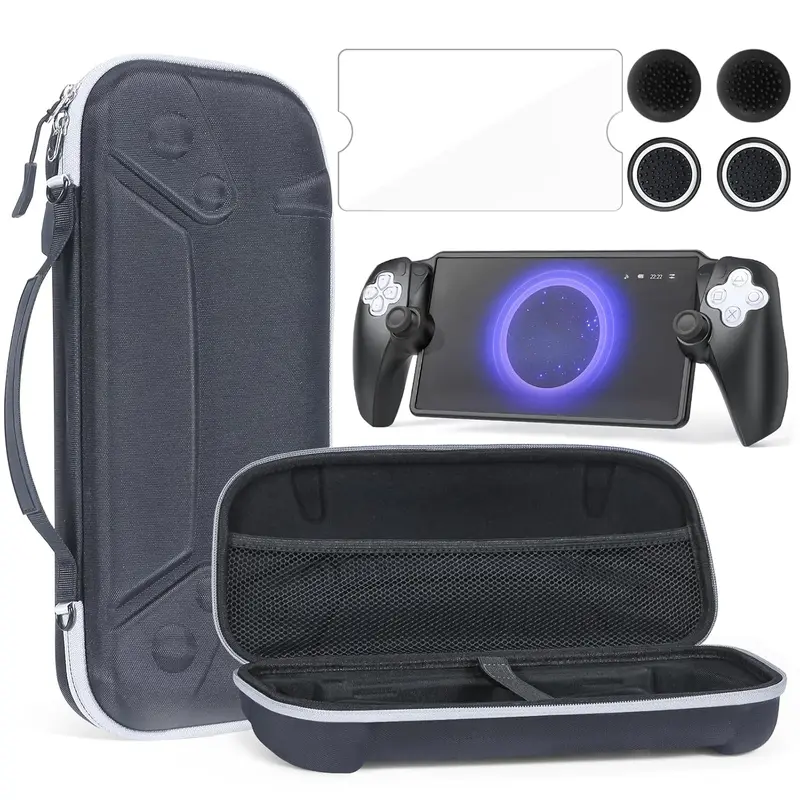 BRHE Carrying Case for Playstation Portal Case with PS Portal Silicone Soft Cover Case/Playstation Portal Screen Protector/Thumb Grip Caps