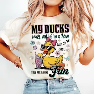 Funny Ducks Not in a Row Sarcastic Shirt, Snarky Funny Mental Health Tshirt, Cute Duck Tee, Funny Animal Shirt, Trendy Sarcasm T-Shirt