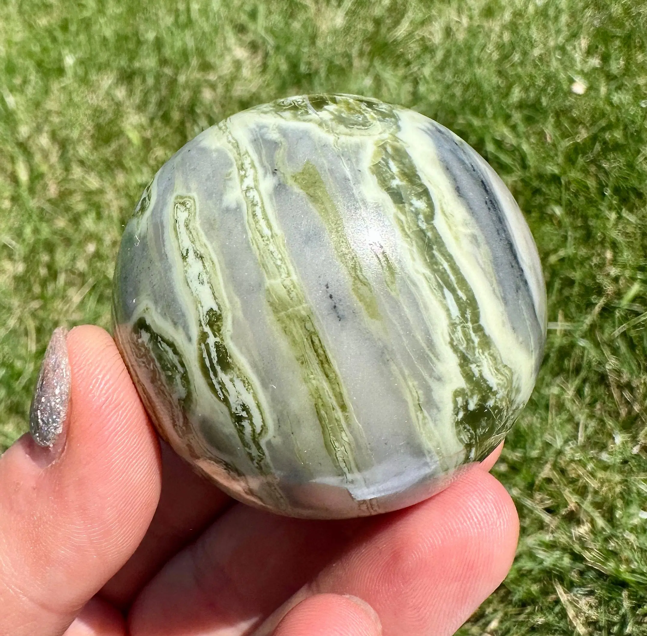 Infinite Stone Sphere, Serpentine Sphere, Personal Power, Protection, Healing