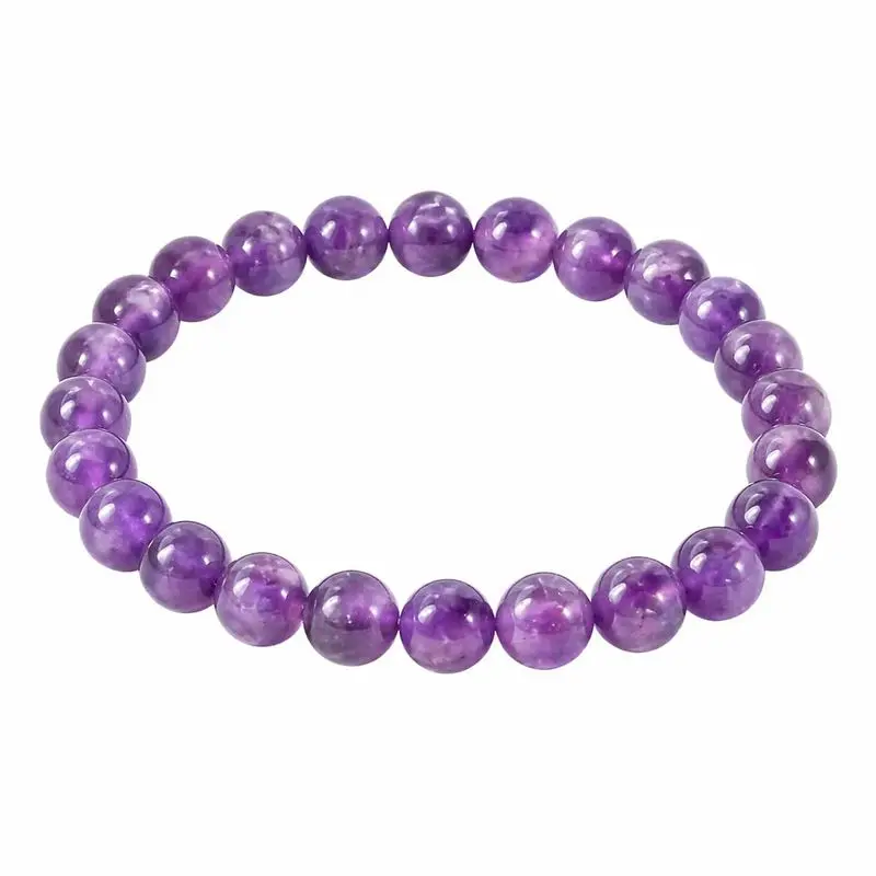 LEESHADE - Amethyst Natural Bracelet - Genuine Spiritual Growth & Clarity Stone - Enhances Focus, Intuition & Calm - Ideal for Mindfulness, Pisces & Aquarius Zodiac Gift