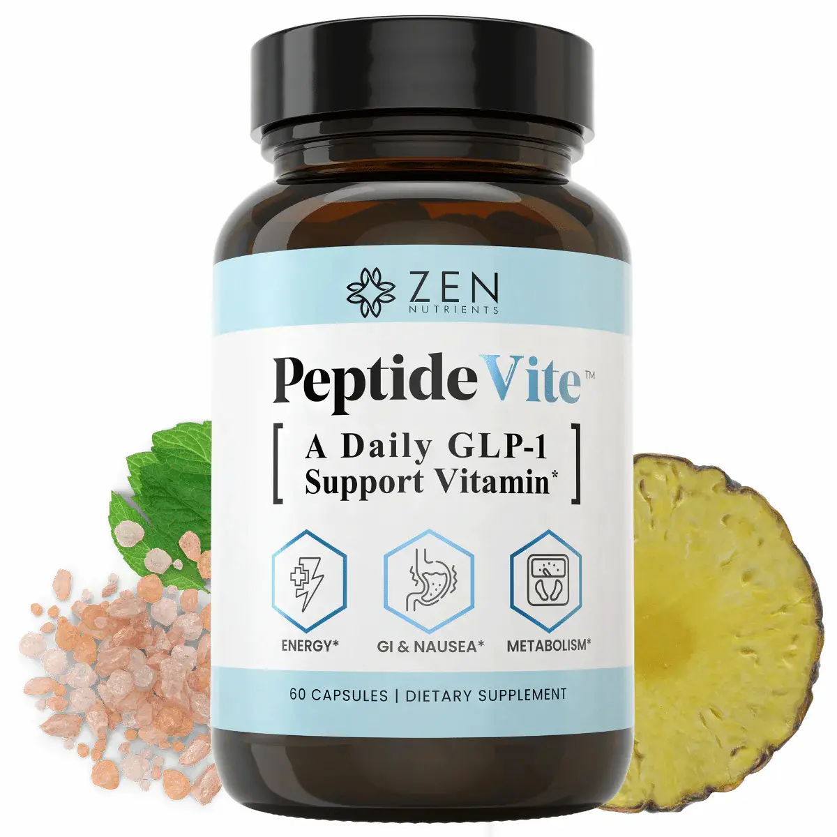 PeptideVite #1 Daily Peptide Support Vitamin for Nausea, Fatigue, and Support Supplement Dietary Edible