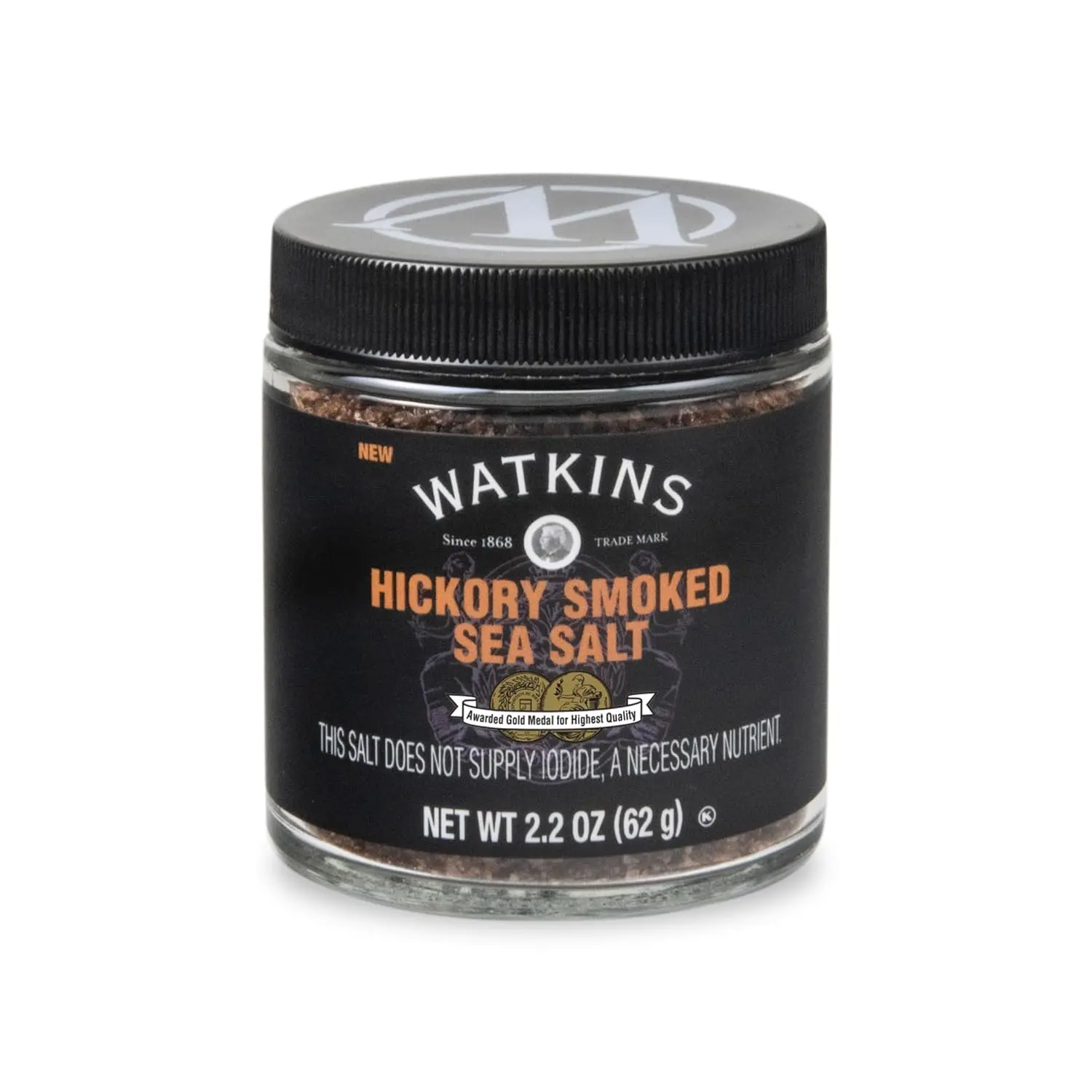 Watkins Specialty Salt, Bold Hickory Smoked Flake Sea Salt Flavor, 2.2 oz jar, On Everything  Hand Crafted Seasoning Mix Gluten-Free Premium All-Purpose Seasoning Blend