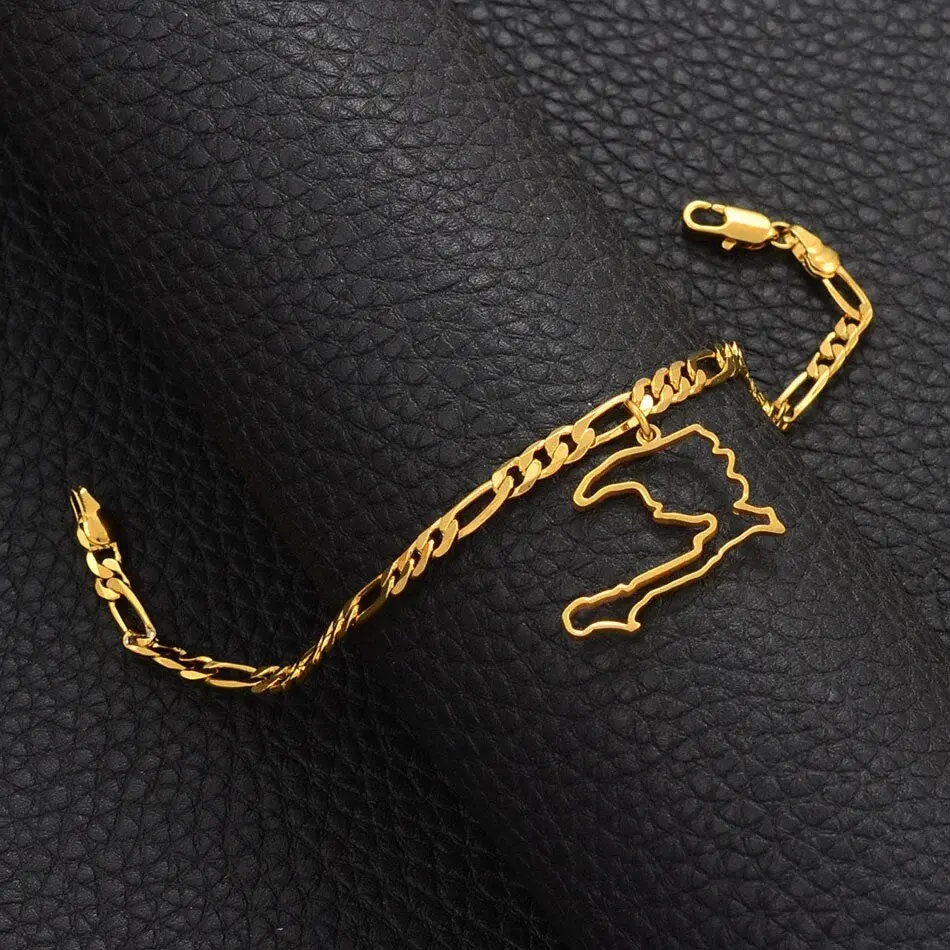Haiti Ankle Bracelet - Map Bracelets Jewelry Charm Women
