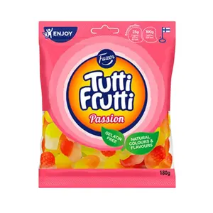 Fazer Tutti Frutti Passion Candy (Vegan) Fazer Tutti Frutti Passion Candy (Vegan)