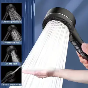 Prague piano key multicolor shower head with smooth stable pressure boosted flow and clear single pressure operation, strong linear design for bathroom upgrades and apartment installation