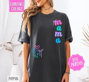 Custom Doodle Comfort Colors Tshirt, Cute Summer Tee, Preppy Oversized Shirt