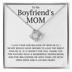 My Boyfriend's Mom, I love your son because of you, Present for Boyfriend's Mom, Birthday, Christmas or Mother's Day Gift for Bf Mom