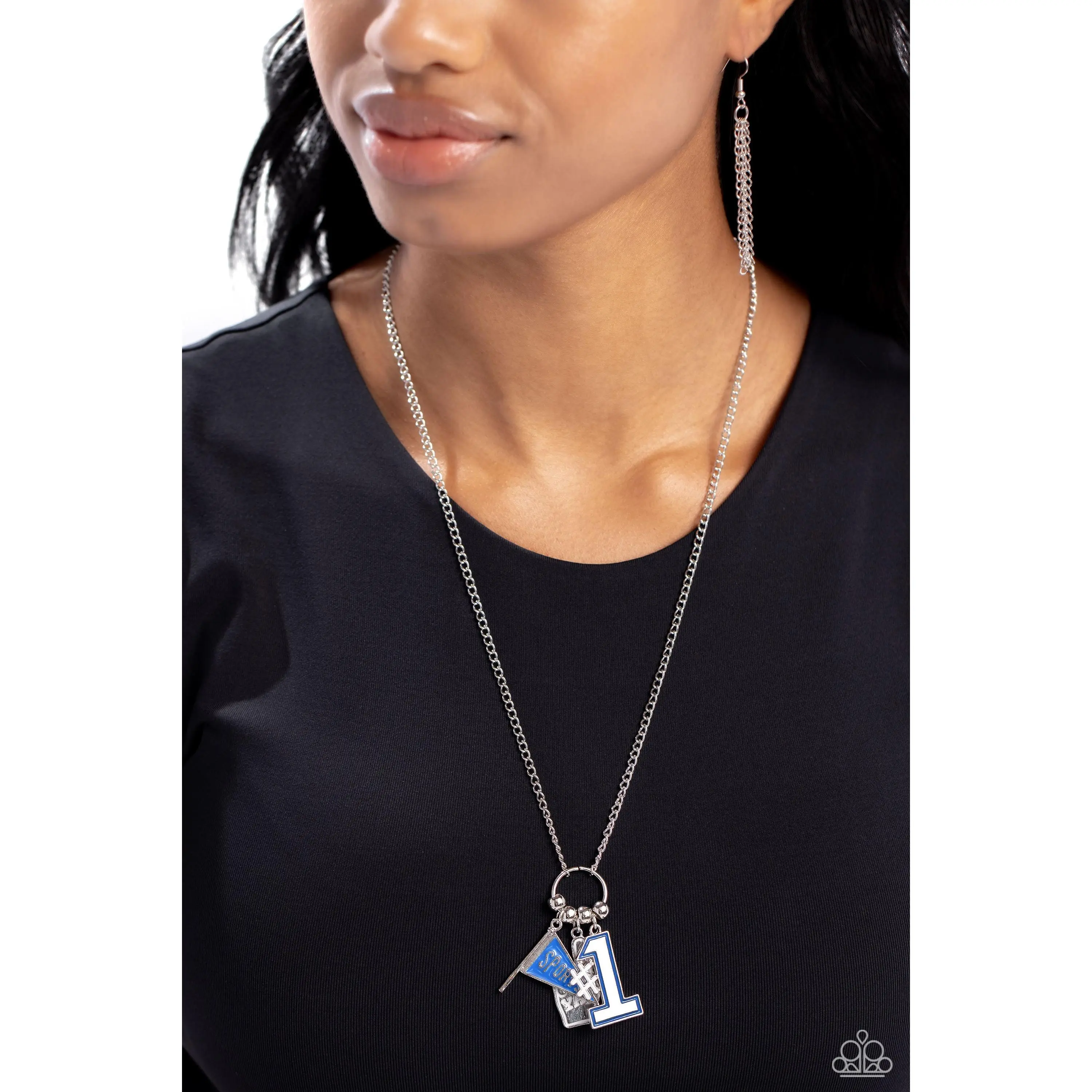 Cheering Section - Blue Charm Necklace
