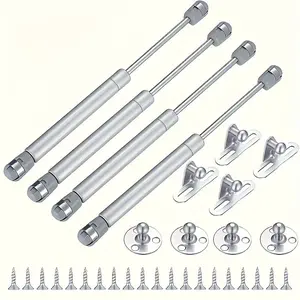 4-Pack Cabinet Hinge Set, 10-Inch Kitchen Door Hinges, Heavy-Duty Gas Spring Lift Support, Soft Close Mechanism, Durable Hardware