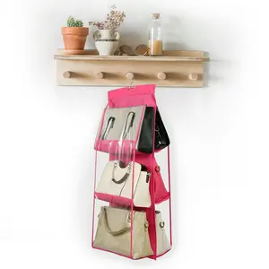 Handbag and Purse Organizer Rack Closet Display 6 Pocket Storage Hanger