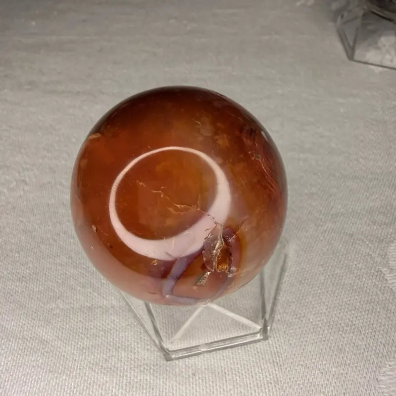 Red carnelian sphere