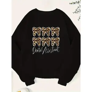Dental Assistant Leopard Print Teeth Sweatshirt Dental Assistant Leopard Print Teeth Sweatshirt