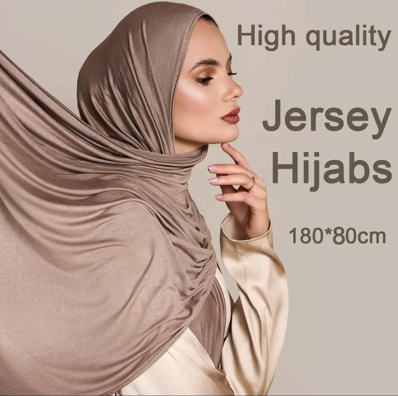 High Quality Jersey Hijabs 180x80cm Soft and Comfortable Hijab for Everyday Wear