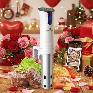 【Valentine's Day Gift】BLITZHOME Sous Vide Machine, WiFi APP Included, 1100W Sous Vide Cooker with Accurate Temperature & Timer, Ultra Quiet Stainless Precision Immersion Circulator Device, Kitchen Gadgets with Recipes